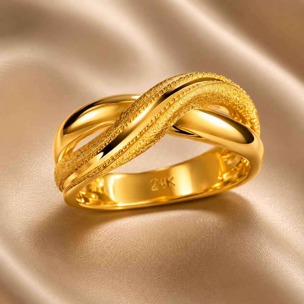 Aurelia Infinity 24K Gold Ring