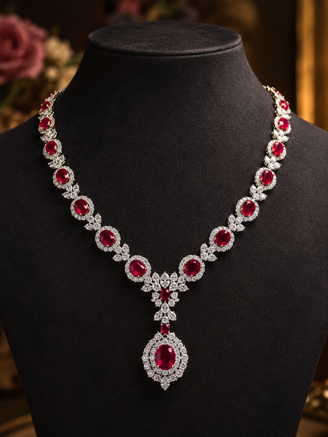 Royal Ruby Diamond Necklace