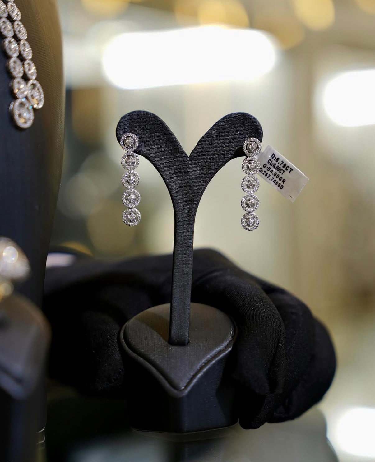 Celeste Halo Drop Earrings